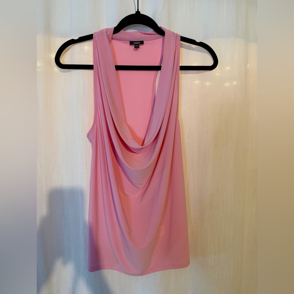 Express Soft Pink Cowl Neck Blouse